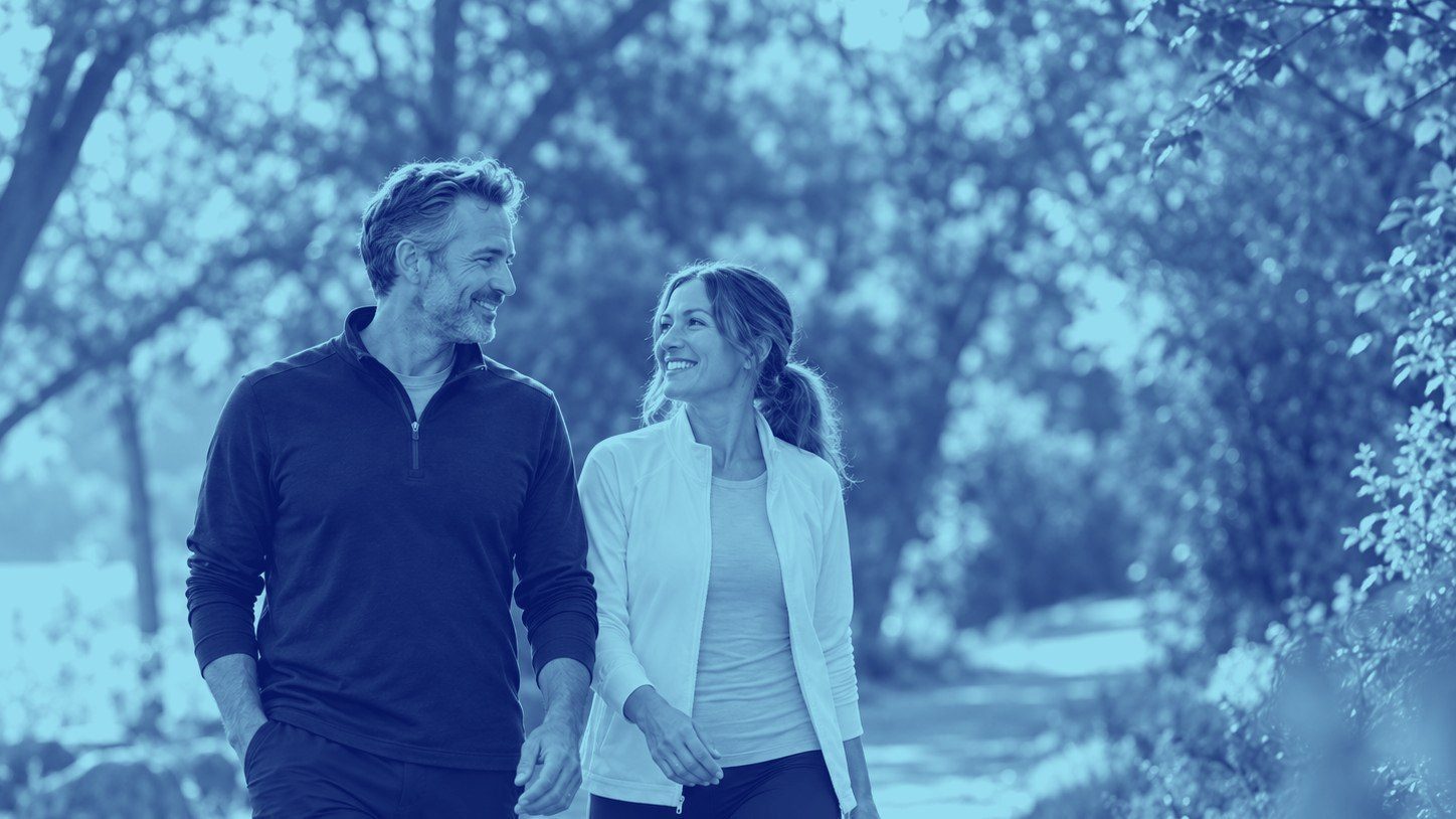 A couple walking a Scottsdale path