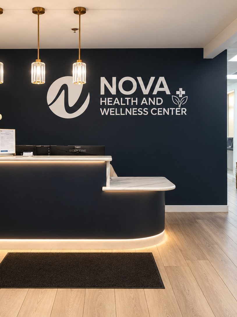 The reception at the Nova Scottsdale clinic