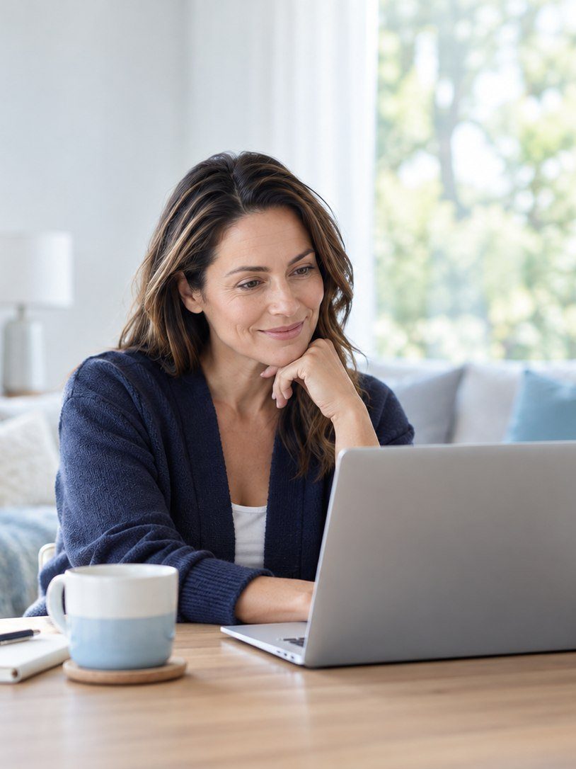 A patient consulting with her care team from home
